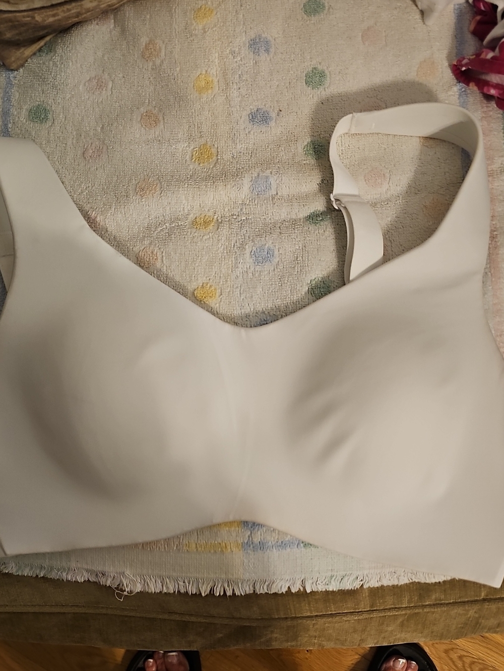 Athleta Smooth White Wireless Comfort Bra